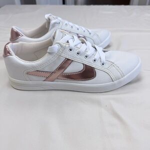 Women's Panam White and Rose Gold Sneakers